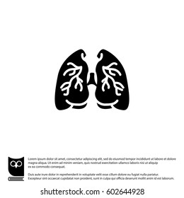 Web icon. Lungs. vector illustration