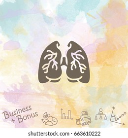 Web icon. Lungs. vector illustration