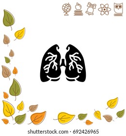 Web icon. Lungs. vector illustration