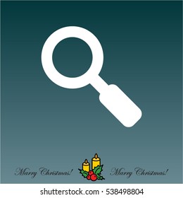 Web icon. Magnifier