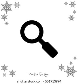 Web icon. Magnifier