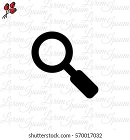 Web icon. Magnifier