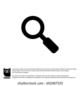 Web icon. Magnifier