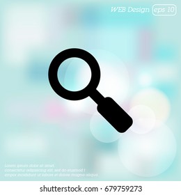 Web icon. Magnifier