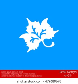 Web icon. Maple leaf, tree leaf