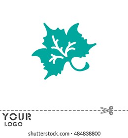 Web icon. Maple leaf, tree leaf
