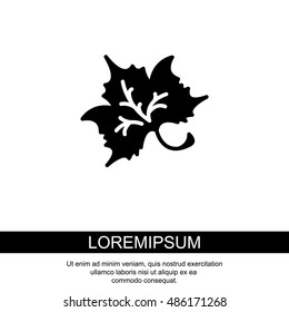 Web icon. Maple leaf, tree leaf