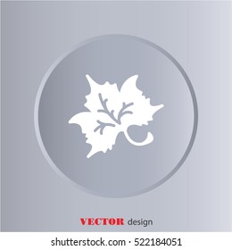 Web icon. Maple leaf, tree leaf