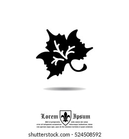 Web icon. Maple leaf, tree leaf