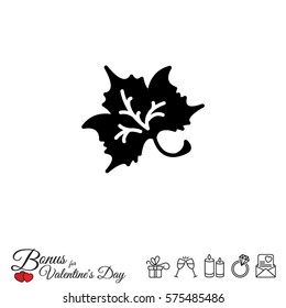 Web icon. Maple leaf, tree leaf