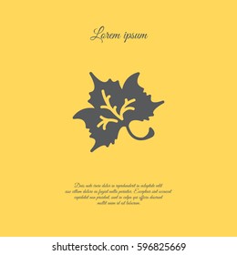 Web icon. Maple leaf, tree leaf