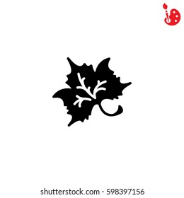 Web icon. Maple leaf, tree leaf