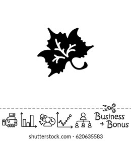 Web icon. Maple leaf, tree leaf