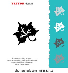 Web icon. Maple leaf, tree leaf