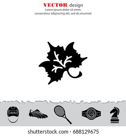 Web icon. Maple leaf, tree leaf