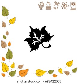 Web icon. Maple leaf, tree leaf