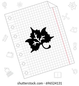 Web icon. Maple leaf, tree leaf
