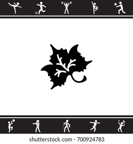 Web icon. Maple leaf, tree leaf