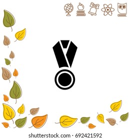 Web icon. Medal. vector illustration