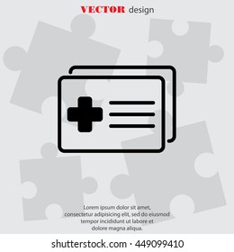 Web icon. Medical forms, medical certificate