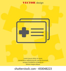 Web icon. Medical forms, medical certificate