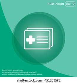 Web icon. Medical forms, medical certificate