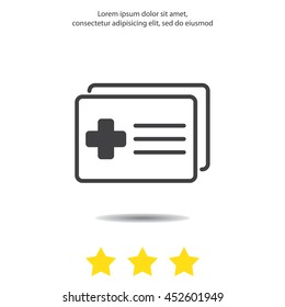 Web icon. Medical forms, medical certificate