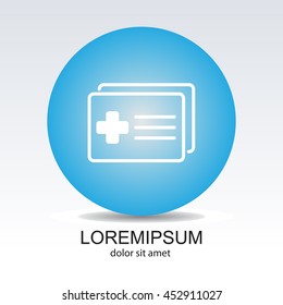 Web icon. Medical forms, medical certificate