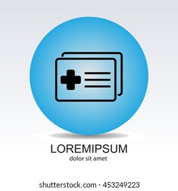 Web icon. Medical forms, medical certificate