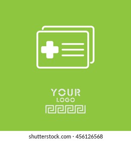 Web icon. Medical forms, medical certificate