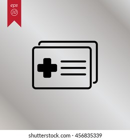 Web icon. Medical forms, medical certificate