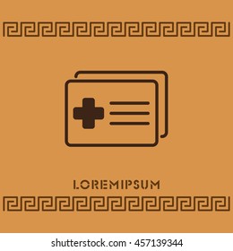 Web icon. Medical forms, medical certificate