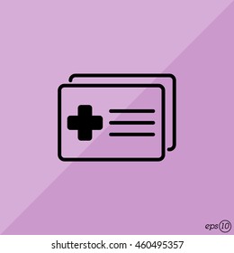 Web icon. Medical forms, medical certificate