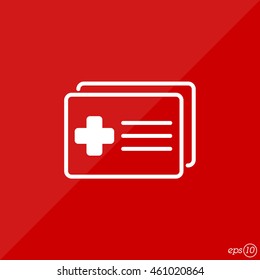 Web icon. Medical forms, medical certificate