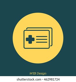 Web icon. Medical forms, medical certificate