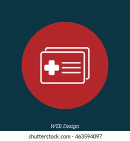 Web icon. Medical forms, medical certificate