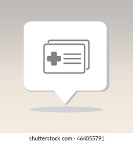 Web icon. Medical forms, medical certificate