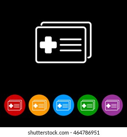 Web icon. Medical forms, medical certificate