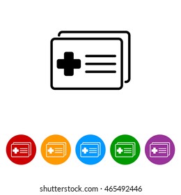 Web icon. Medical forms, medical certificate