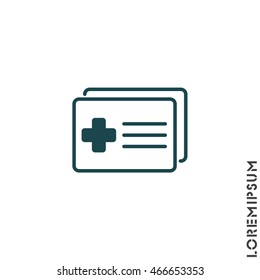 Web icon. Medical forms, medical certificate