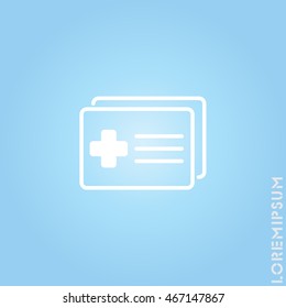 Web icon. Medical forms, medical certificate