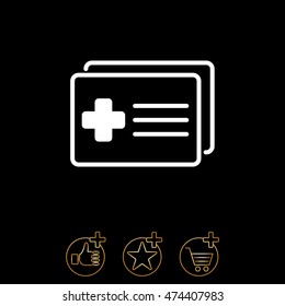 Web icon. Medical forms, medical certificate