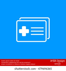 Web icon. Medical forms, medical certificate