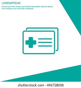 Web icon. Medical forms, medical certificate