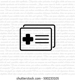 Web icon. Medical forms, medical certificate