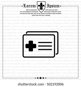 Web icon. Medical forms, medical certificate