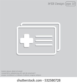 Web icon. Medical forms, medical certificate
