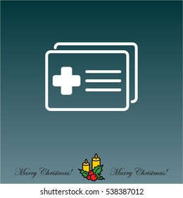 Web icon. Medical forms, medical certificate