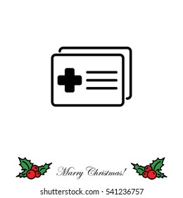 Web icon. Medical forms, medical certificate