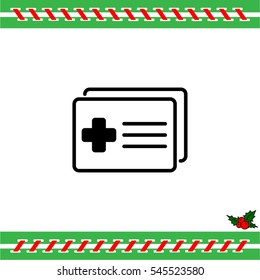 Web icon. Medical forms, medical certificate